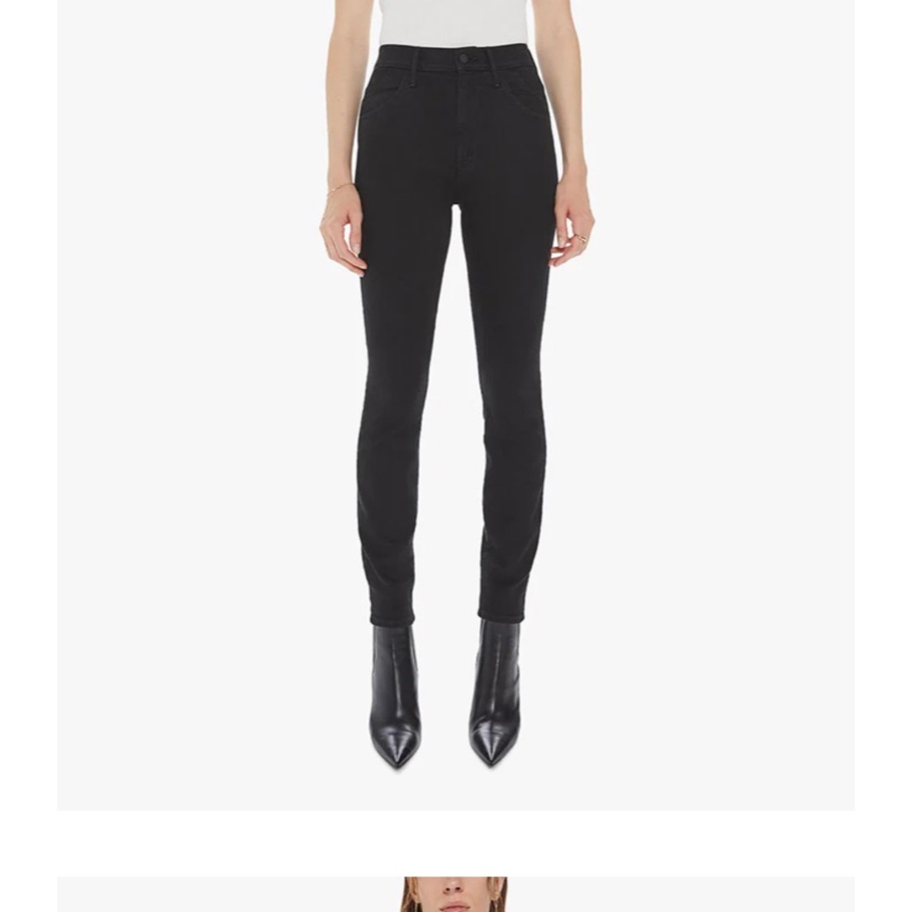 NWOT MOTHER Stash Swooner Pants in Lasting Impression 34- Black